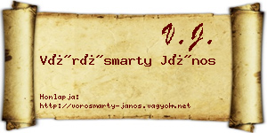 Vörösmarty János névjegykártya